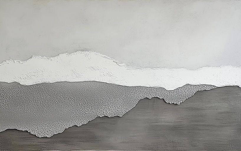 Abstrakte Landschaft in Grauschichten von Color Square