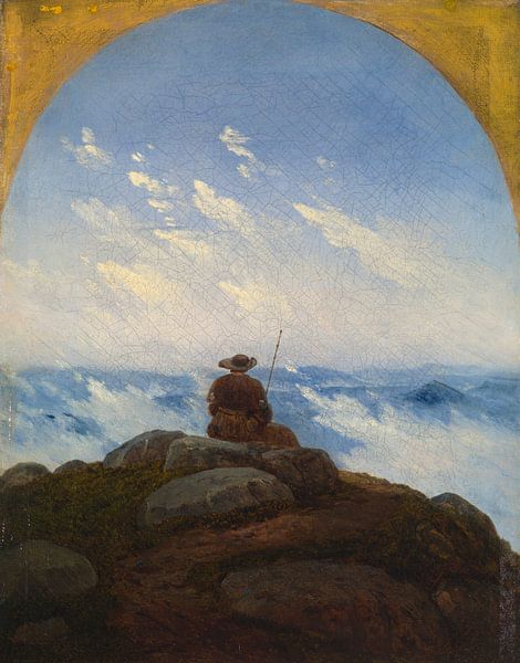 Wanderer on the Mountaintop, Carl Gustav Carus by Masterful Masters