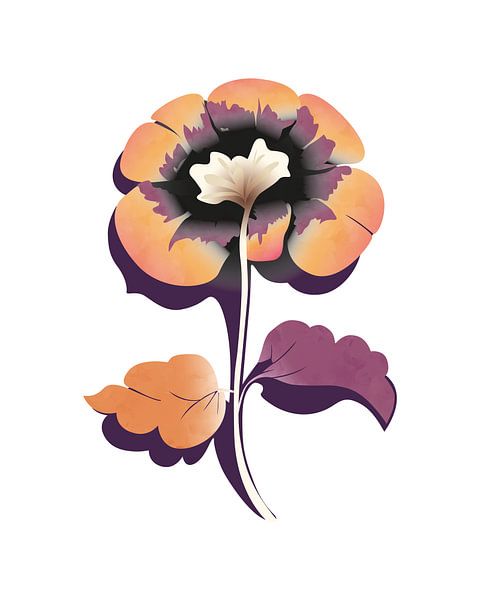 Abstracte petunia van Tanja Udelhofen