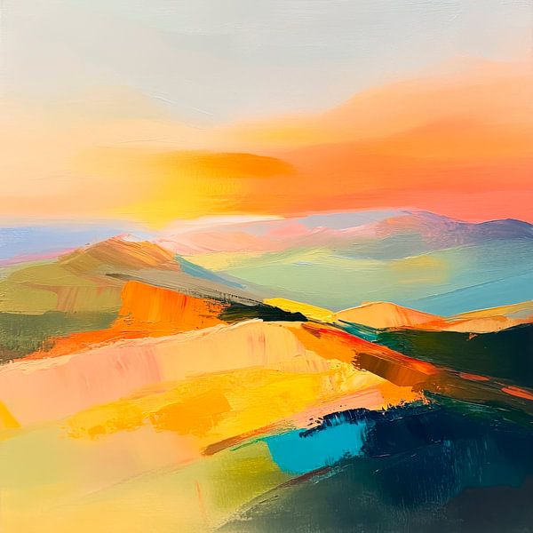 Farbenfrohe Landschaft von Poster Art Shop