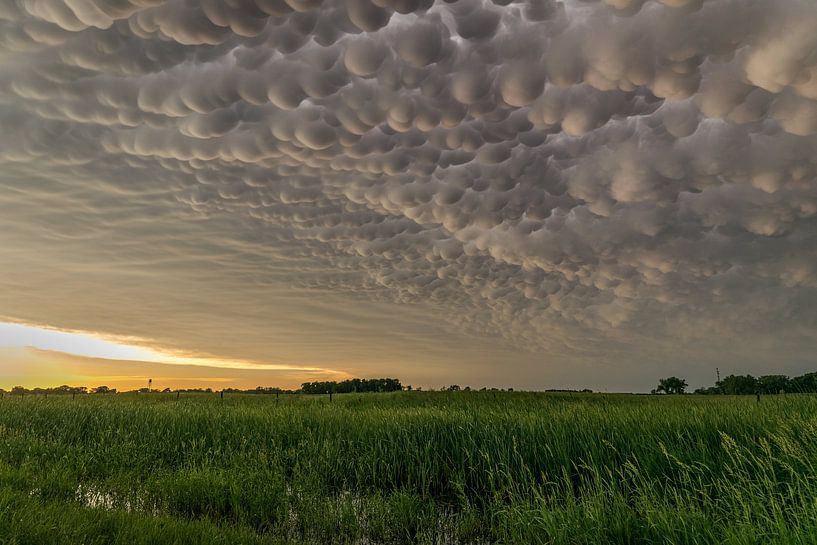 Mammatus Clouds over Nebraska by Menno van der Haven