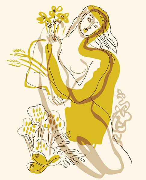 Blumen Mädchen von Mad Dog Art