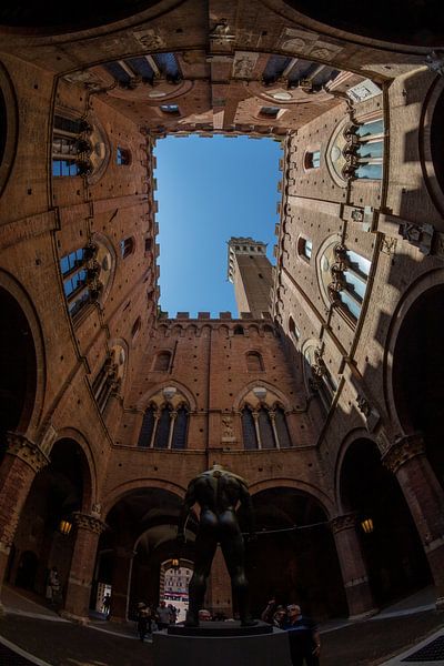 Courtyard Palazzo Pubblico in Siena, Italy by Joost Adriaanse