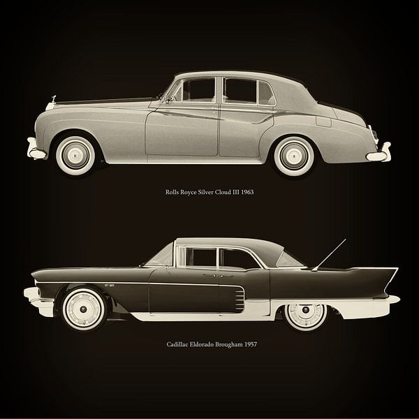 Rolls Royce Silver Cloud III 1963 and Cadillac Eldorado Brougham 1957 by Jan Keteleer
