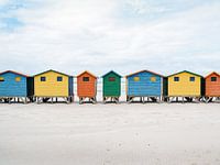 Maisons de plage colorées sur la plage | Muizenberg | Afrique du Sud