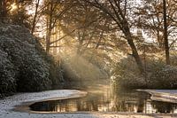 Märchenhafter Wintereinbruch in Domein d'Aertrycke, Torhout