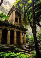 building in the middle of the forest