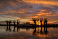 An old boat at sunrise
