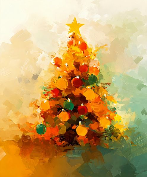 Bunter Weihnachtsbaum von But First Framing