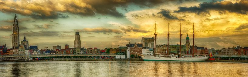 Antwerpen bei Nacht von Luc De Cock