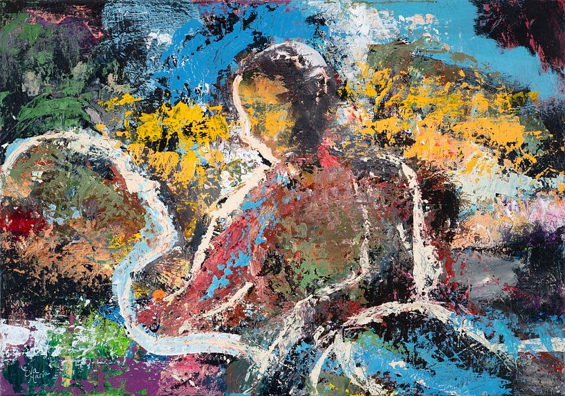 Together in the evening light | Abstract Art van ART Eva Maria