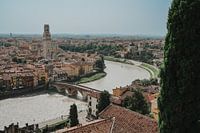 Blick auf die italienische Stadt der Liebe