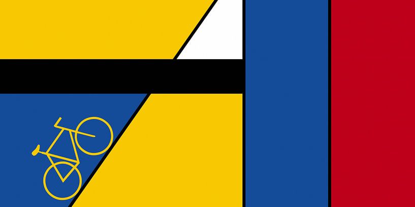 Piet Mondrian Art mit Rad von Marion Tenbergen