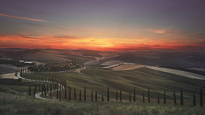 Le paysage emblématique de la Toscane à Crete Senesi, Italie par Stefano Orazzini