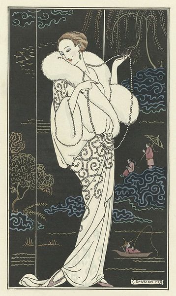 George Barbier - Manteau de velours (1913) par Peter Balan