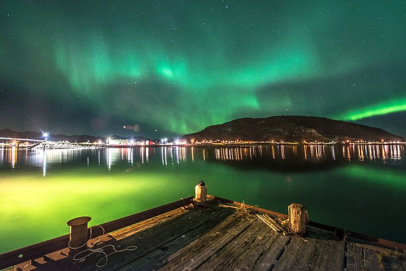 Northern lights over Sommarøy bay 3 , Norway by Marc Hollenberg