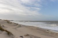 North Sea beach in the storm