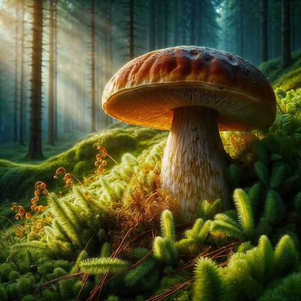 Boletus edulis mushroom by Transmutation Art