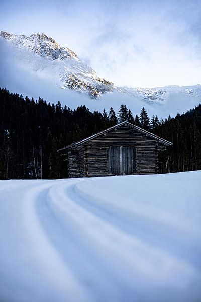 Cabane en bois autrichienne en hiver par Rolf Berends