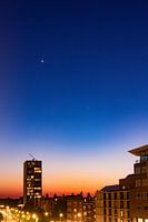 Sunset with two stars