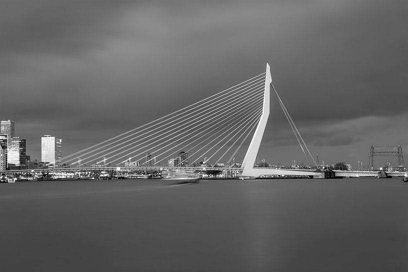 La ligne d'horizon de Rotterdam en noir et blanc par Miranda van Hulst
