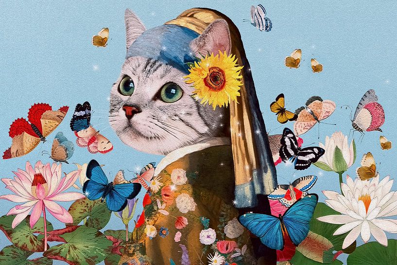Art for Kids - Kitty avec la perle au pays des fées par Moonheart Artworks