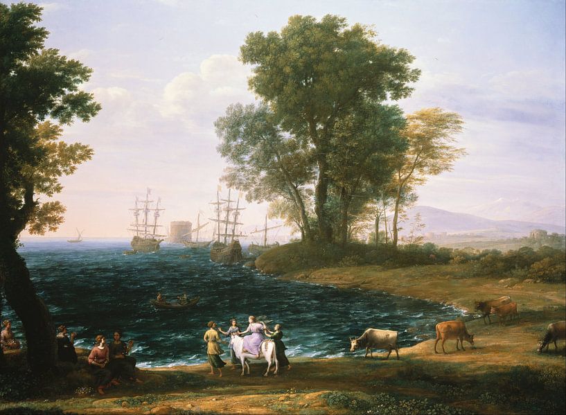 Claude Lorrain. Rape of Europa by 1000 Schilderijen