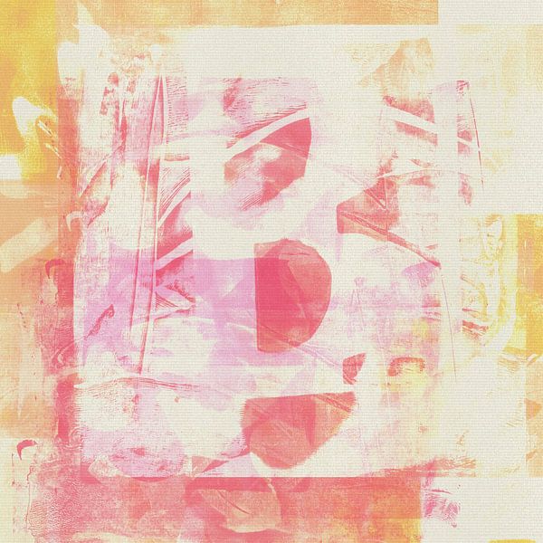 Pastellfarbene und neonfarbene organische Formen von Abstrakte minimalistische Kunst