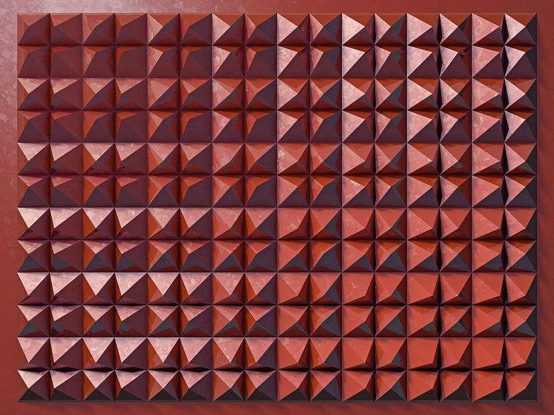 Relief C2 Rouge Métallique par Frans Blok - des photos, de l'art et des autres décorations murales