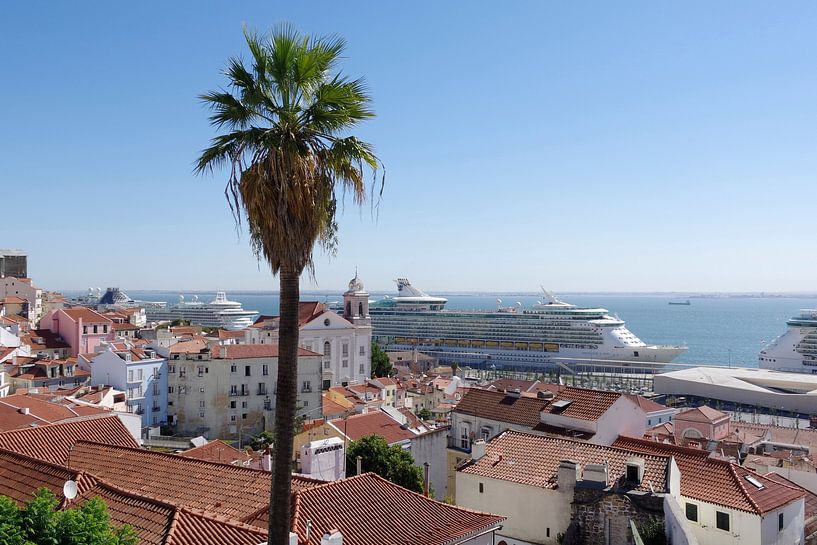 Paquebots de croisière dans le port de Lisbonne par Berthold Werner