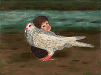 Porträttaube mit Makkah-Affe