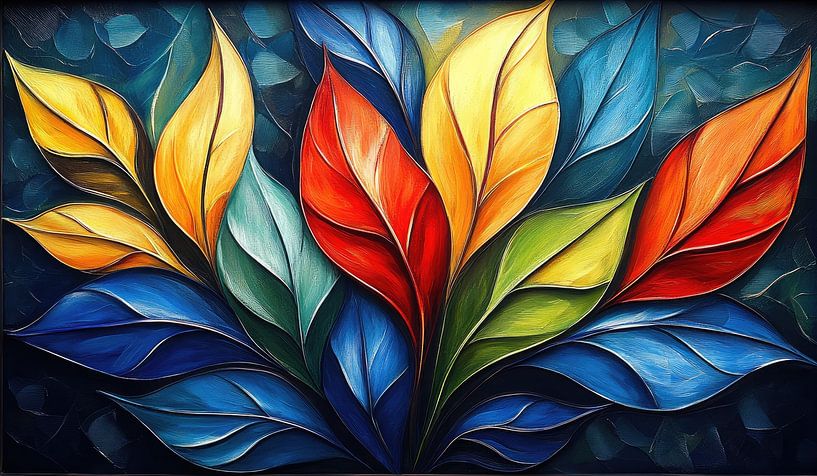 "Chromatic Foliage: The Beauty of Colorful Leaves" by fredi arlangga
