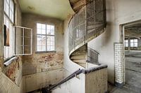Spiral staircase of an industrial ruin, Lost Place