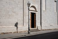 Rustikale Stadt Foto von Gebäude Eingangstor in Siena Italien