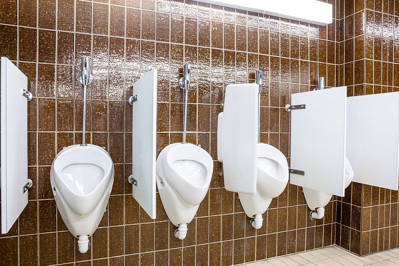 Urinals at the men's toilet by Marcel Derweduwen