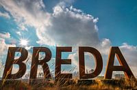 Breda letters on a sunny day