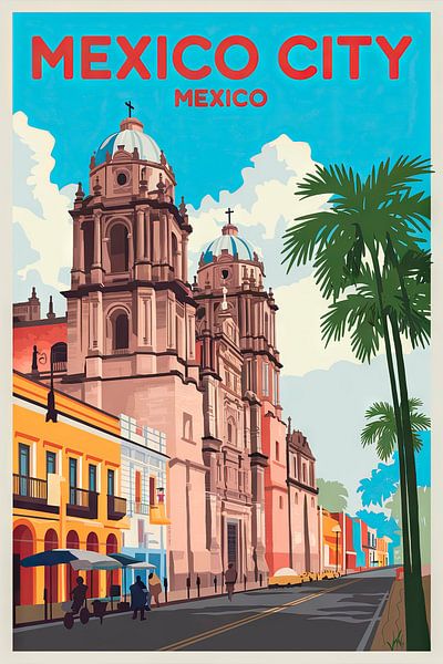 Mexico City, Mexiko von Poster Art Shop