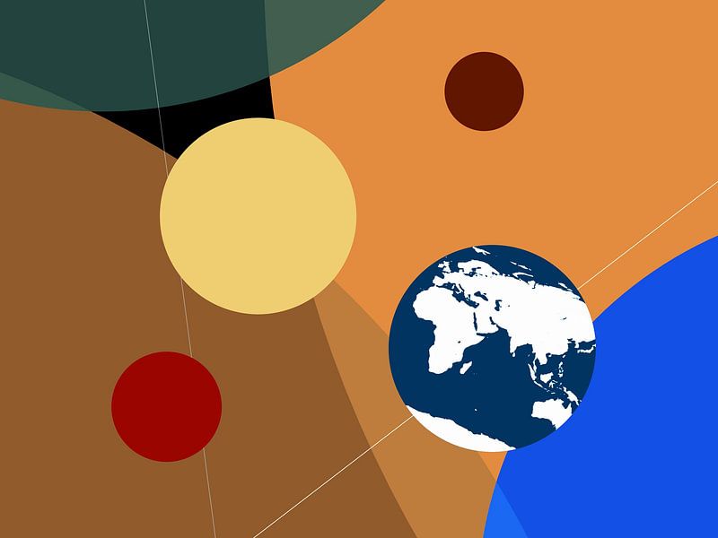 Portrait des planètes - édition graphique par Frans Blok - des photos, de l'art et des autres décorations murales