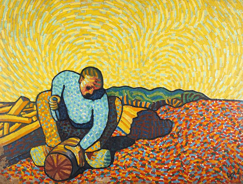 Der Holzarbeiter, Wilhelm Morgner, 1911 von Atelier Liesjes