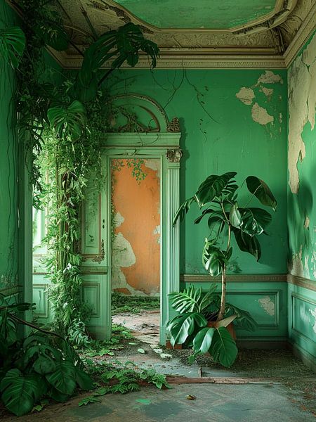 Lost place parlour Room Decay Plants Mystery Past by gm_designs
