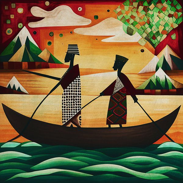 Pêcheurs sur la route par Jan Keteleer