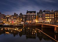 Amsterdam Singel bei Nacht