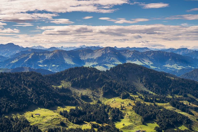 Bergpanorama im Allgäu, Blick vom Hochgrat von ManfredFotos