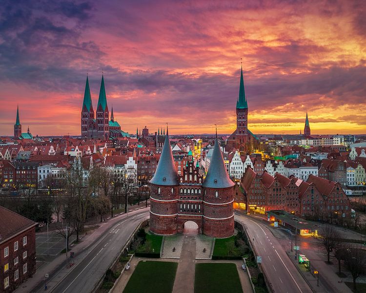 Winter sunrise in Lubeck, Germany by Michael Abid