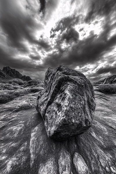 Dramatic black-and-white rock landscape by Imperial Art House