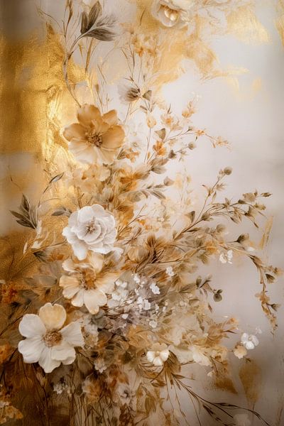 Blumen Rokoko-Gemälde von Preet Lambon