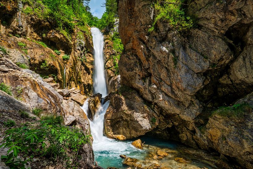 Ein Blick auf den Tschaukofall-Wasserfall in Österreich von Andreas Völkel