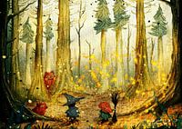 Fairy Tale Illustration In The Forest