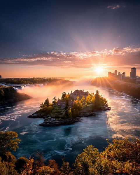 Flammendes Himmelsmeer von fernlichtsicht