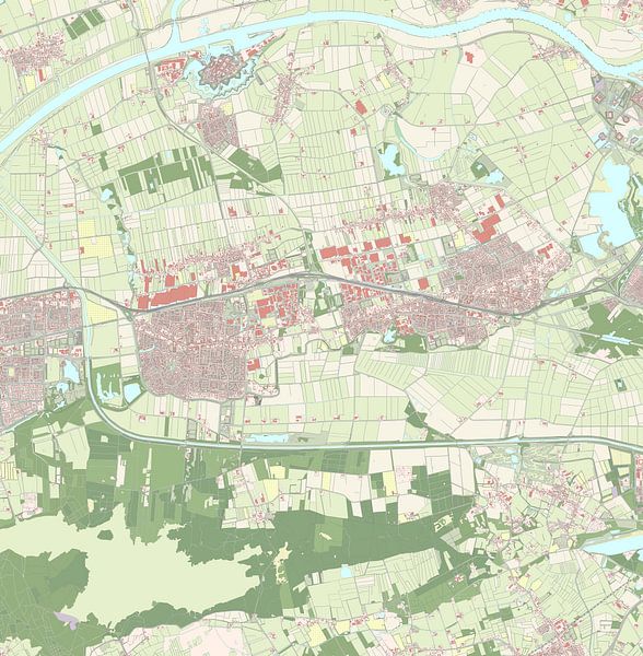 Karte von Heusden von Rebel Ontwerp